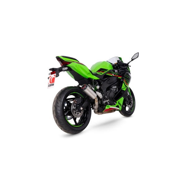 Scorpion Exhaust Kawasaki ZX-4RR 2023 - 2024 Red Power Slip-on Stainless Steel Sleeve